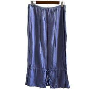 Willow 100% Linen Pull On Maxi Skirt Size XL Pastel Purple Modest Lagenlook